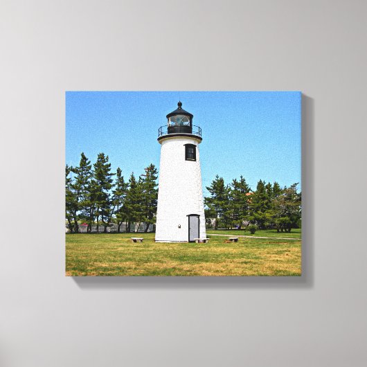 Plum Island Lighthouse, MA Wrapped Canvas (Voorkant)