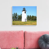 Plum Island Lighthouse, MA Wrapped Canvas Afdruk (Insitu (Woonkamer))