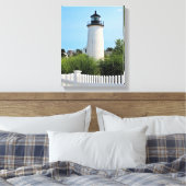 Plum Island Lighthouse, MA Wrapped Canvas Afdruk (Insitu (Slaapkamer))