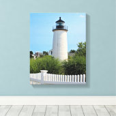 Plum Island Lighthouse, MA Wrapped Canvas Afdruk (Insitu (Houten vloer))