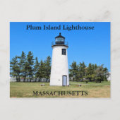 Plum Island Lighthouse, Massachusetts Briefkaart (Voorkant)