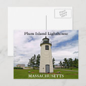 Plum Island Lighthouse, Massachusetts Briefkaart (Voorkant / Achterkant)
