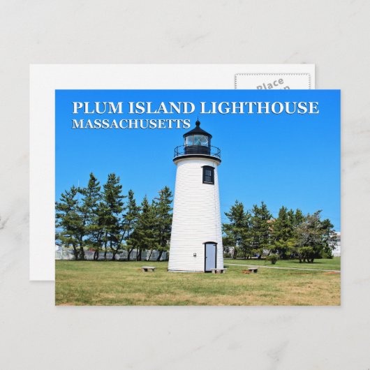 Plum Island Lighthouse, Massachusetts Briefkaart (Voorkant / Achterkant)