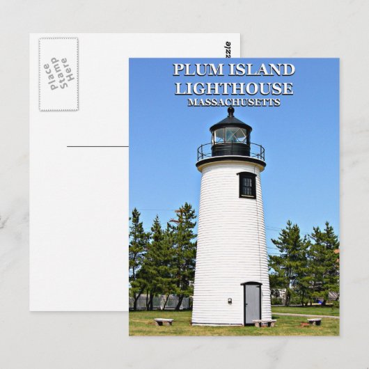 Plum Island Lighthouse, Massachusetts Briefkaart (Voorkant / Achterkant)