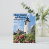 Plum Island Lighthouse, Massachusetts Briefkaart (Staand voorkant)