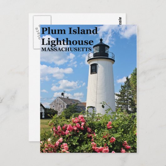Plum Island Lighthouse, Massachusetts Briefkaart (Voorkant / Achterkant)