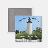 Plum Island Lighthouse, Massachusetts Magnet (Voorkant / Achterkant)