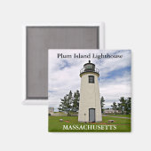 Plum Island Lighthouse, Massachusetts Magnet (Voorkant / Achterkant)