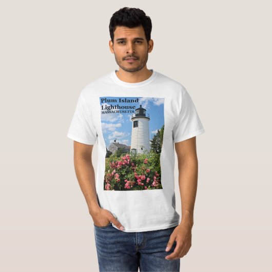 Plum Island Lighthouse, Massachusetts T-Shirt (Voorkant volledig)