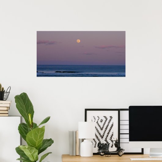 Plum Island Moonrise Poster (Thuiskantoor)