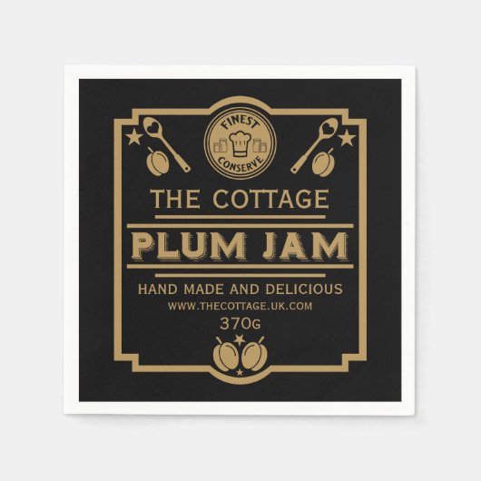 Plum Jam Conserve Maker Servet (Voorkant)