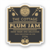 Plum Jam Conserve Maker Sticker (Voorkant)