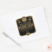 Plum Jam Conserve Maker Vierkante Sticker (Envelop)