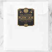 Plum Jam Conserve Maker Vierkante Sticker (Tas)