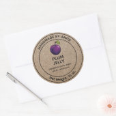 Plum Jam Jelly Jar Label Kraft Papier Stijl (Envelop)