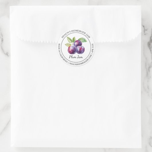 Plum Jam Modern label (Tas)