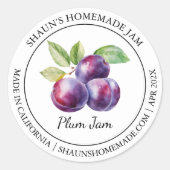 Plum Jam Modern label (Voorkant)