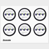 Plum Jam Modern Minimalistisch Personaliseren Ronde Sticker (Vel)