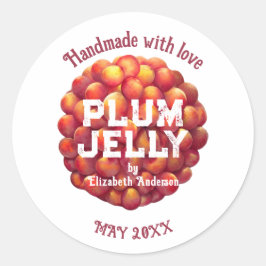 Plum Jelly Product Ronde Sticker
