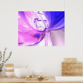 Plum Juices Abstract Poster (Keuken)