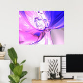 Plum Juices Abstract Poster (Thuiskantoor)