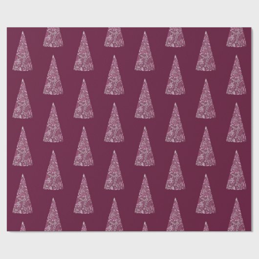Plum Kerstmis/Holiday Cadeaupapier (Vlak)