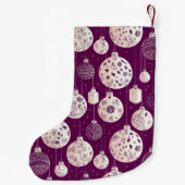 Plum kerstsierents Small Kerstmis Stocking Kleine Kerstsok (Achterkant)