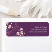 Plum Koraal Bruiloft Aangepaste retour adreslabels Etiket (Insitu)