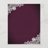 Plum Lace Sunflower Budget Weddenschap (Achterkant)