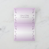 Plum Lavender Paarse Harten Wedding Dank u kaart (Binnen)