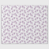 Plum Layered Waterverf verlaat Patroon Cadeaupapier (Vlak)