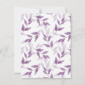 Plum Layered Waterverf verlaat Patroon Kaart (Achterkant)