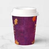 Plum Leaves eet Drink en ben dankbaar Papieren Bekers (Rechts)