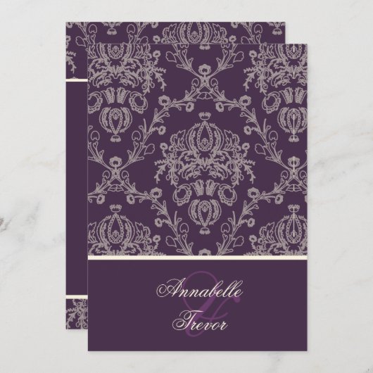 Plum + light roomglas kaart (Voorkant / Achterkant)