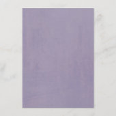 Plum Lila en Mauve trouwinformatie Gast Informatiekaartje (Achterkant)