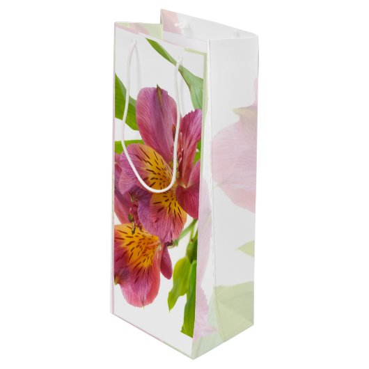  Plum Lily Wijn Cadeautas (Voorkant Gekanteld)
