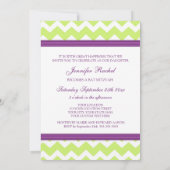 Plum Limoen Chevron Bat Mitzvah Uitnodigingen (Achterkant)