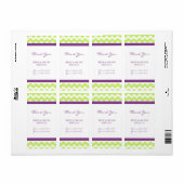 Plum Limoen Chevron Wedding Labels (Full Sheet)