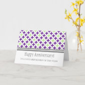 Plum Limoen Circles Employee Jubileum Card Kaart (Gele Bloem)