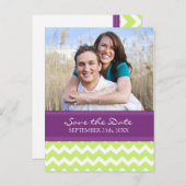 Plum Limoen Foto Sla de datum bruiloft Briefkaarte Aankondigingskaart (Voorkant / Achterkant)