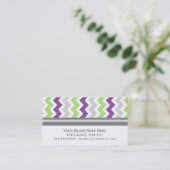 Plum Limoen Gray Chevron Salon Appointment Kaarten Afsprakenkaartje (Staand voorkant)