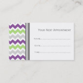 Plum Limoen Gray Chevron Salon Appointment Kaarten Afsprakenkaartje (Achterkant)