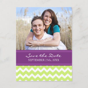 Plum Limoen Photo Save the Date Wedding Briefkaart