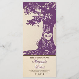 Plum Love Tree Trouwprogramma's Programmakaart