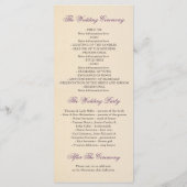 Plum Love Tree Trouwprogramma's Programmakaart (Achterkant)