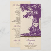 Plum Love Tree Trouwprogramma's Programmakaart (Voorkant / Achterkant)