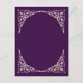 Plum Majesty Champagne Accents Wedding Menu  (Achterkant)