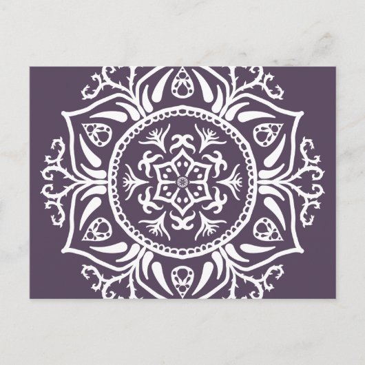 Plum Mandala Briefkaart (Voorkant)