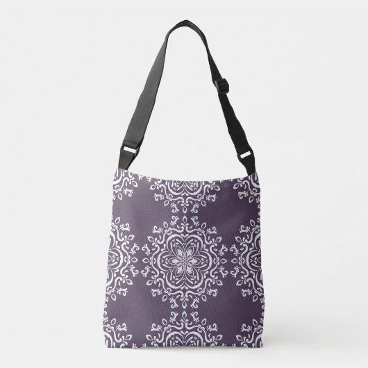 Plum Mandala Crossbody Tas (Voorkant)