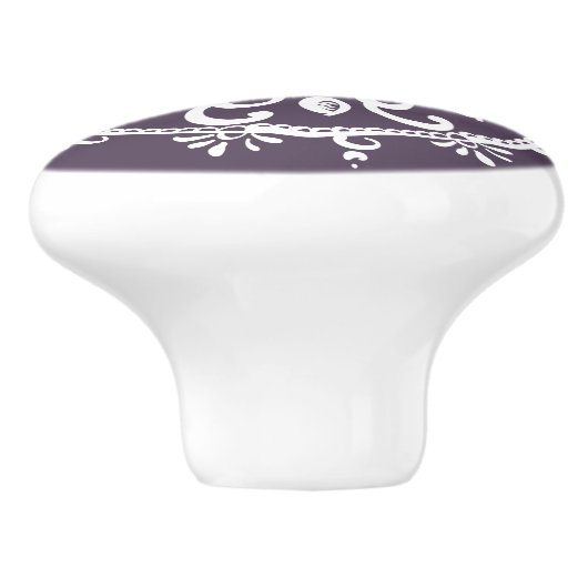 Plum Mandala Keramische Knop (Zijkant)